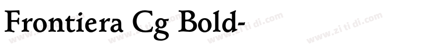 Frontiera Cg Bold字体转换